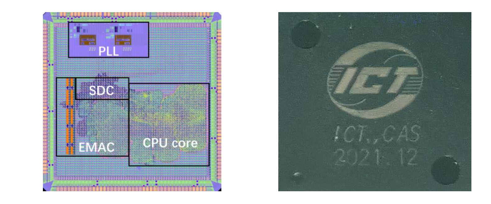 Enlightenment CPU design layout (left) and Enlightenment CPU appearance (right)